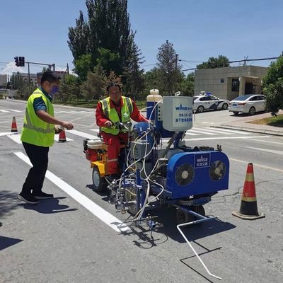 MMA BPO Parkeergarage Lijn Twee Component Road Marking Machine Booster Pushing
