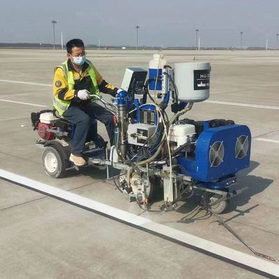982 MMA + BPO Double Components Airless Spraying Road Marking Machine voor het markeren van luchthavens