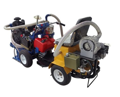 PCD-machine voor het verwijderen van het merkteken van het slijphoofd van de weg met een benzine-motor met luchtkoeling van 35 pk en een zuiginstallatie